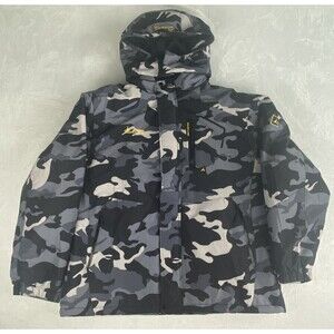 Fashion Outdoor Jacket Mens Extra Large Gray Camo Waterproof Winter Ski Outdoors